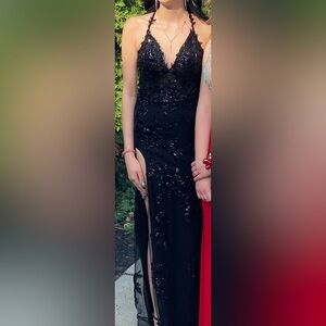 Elegant Black Sequin Gown